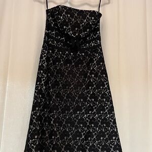 White House Black Market Ivory and Black Dress